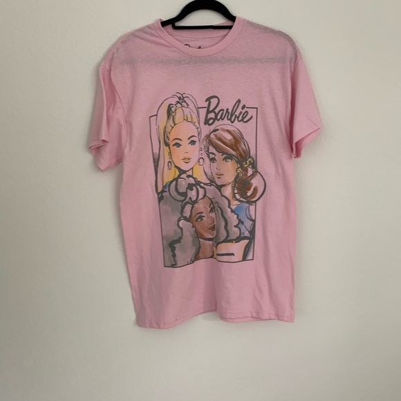 Barbie Tops - Barbie pink tee t shirt size medium cotton brand new no tags